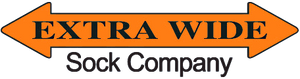 Extra Wide Sock Company Orange arrow logo