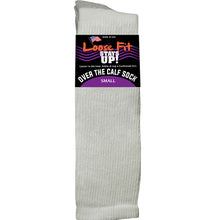 Load image into Gallery viewer, Loose Fit Stays Up Over the Calf Socks - White
