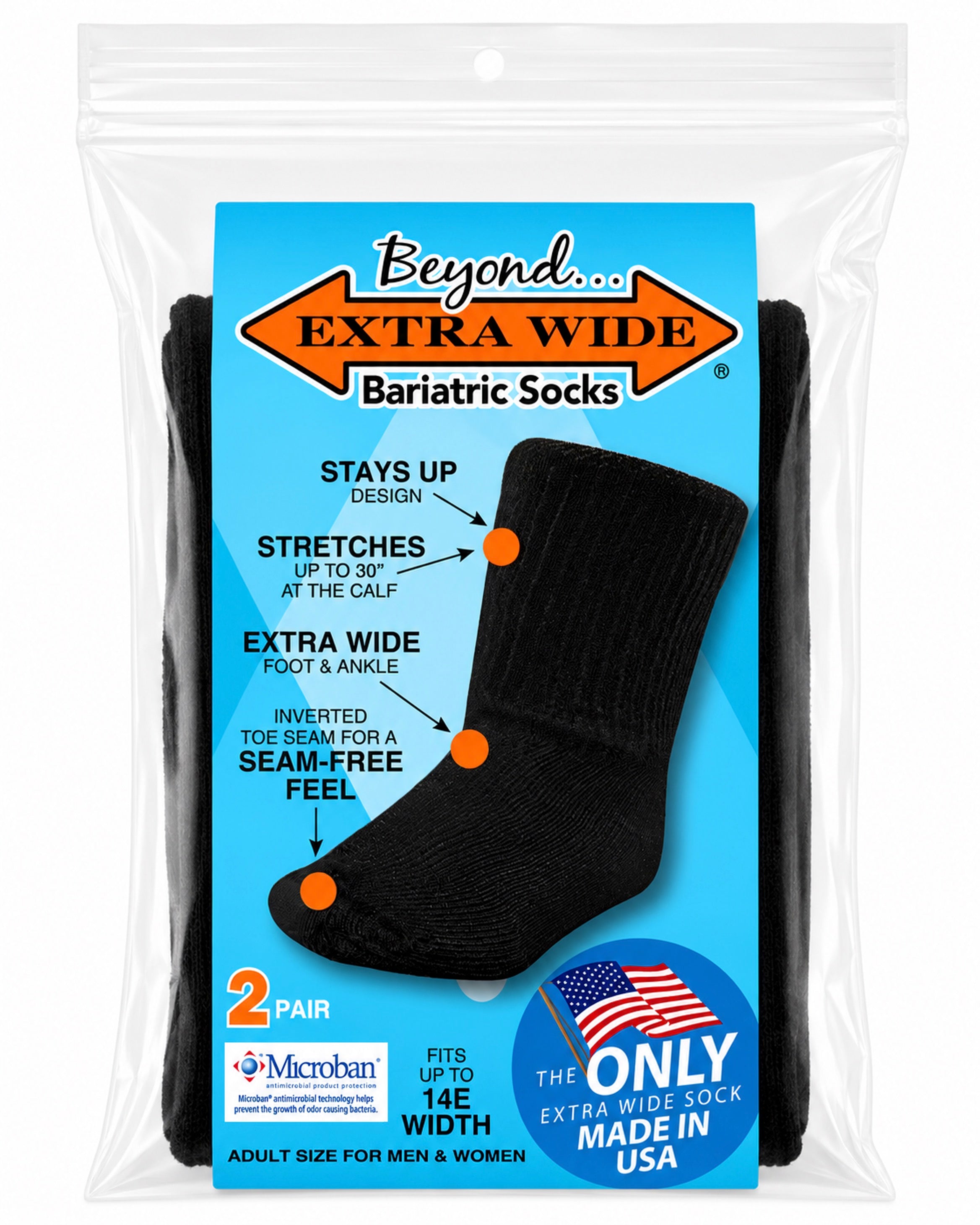 Medical Socks for Swollen Feet - Extra Wide Fit | Extra Wide Sock Co ...