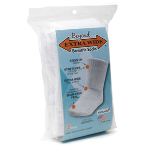 2 Pack - Beyond Extra Wide Bariatric Socks