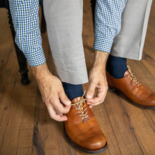 Load image into Gallery viewer, Navy Easy Fit Over the Calf Dress Socks
