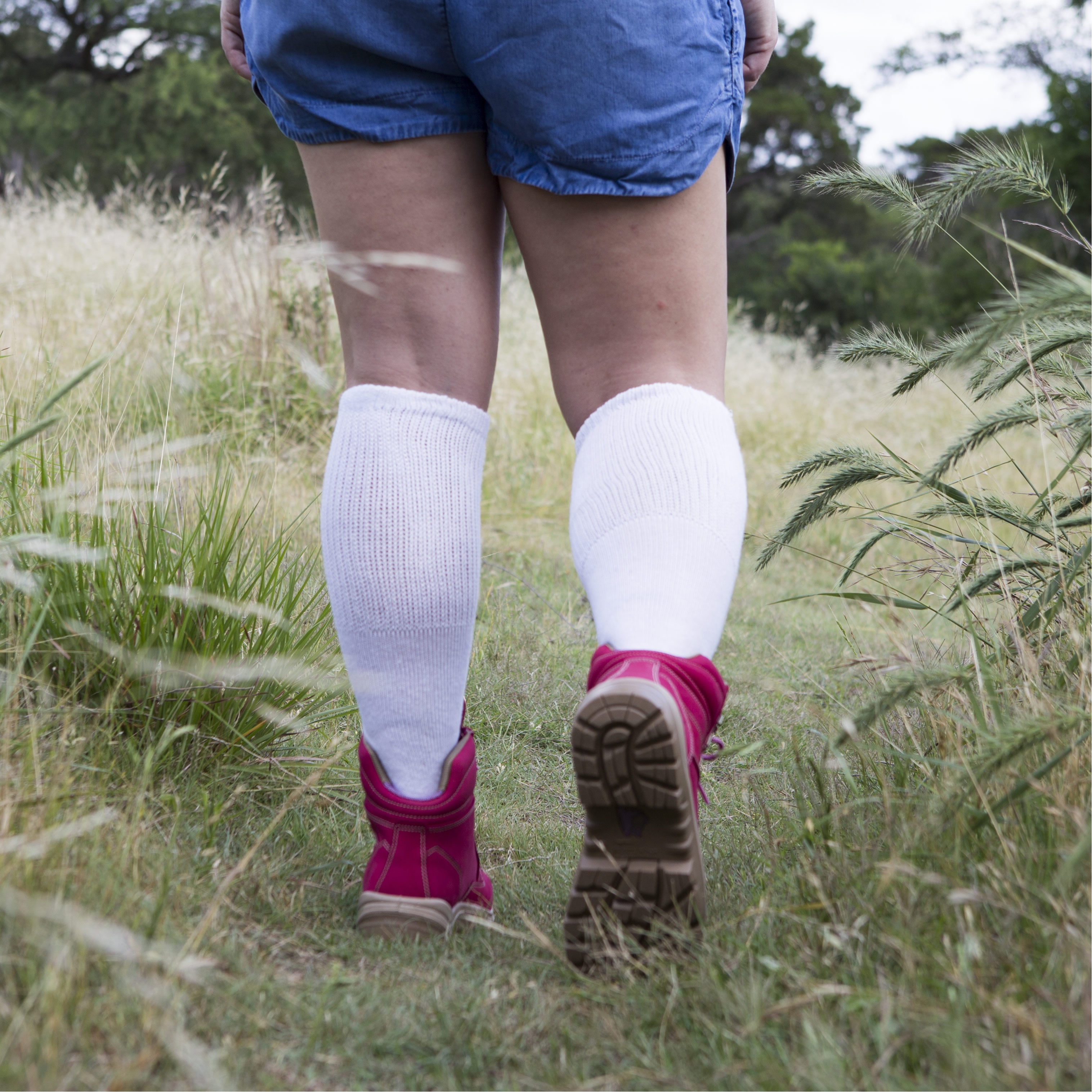 Extra Wide White Tube Socks