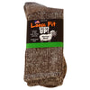 Loose Fit Stays Up Marled Merino Wool Socks - Brown