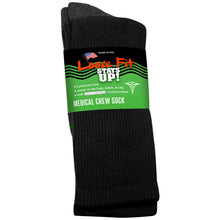 Load image into Gallery viewer, Loose Fit Stays Up Medical Socks - Black
